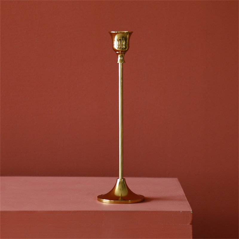 Bougeoir de table en métal, H 9,06 po x l 2,56 po x P 2,56 po