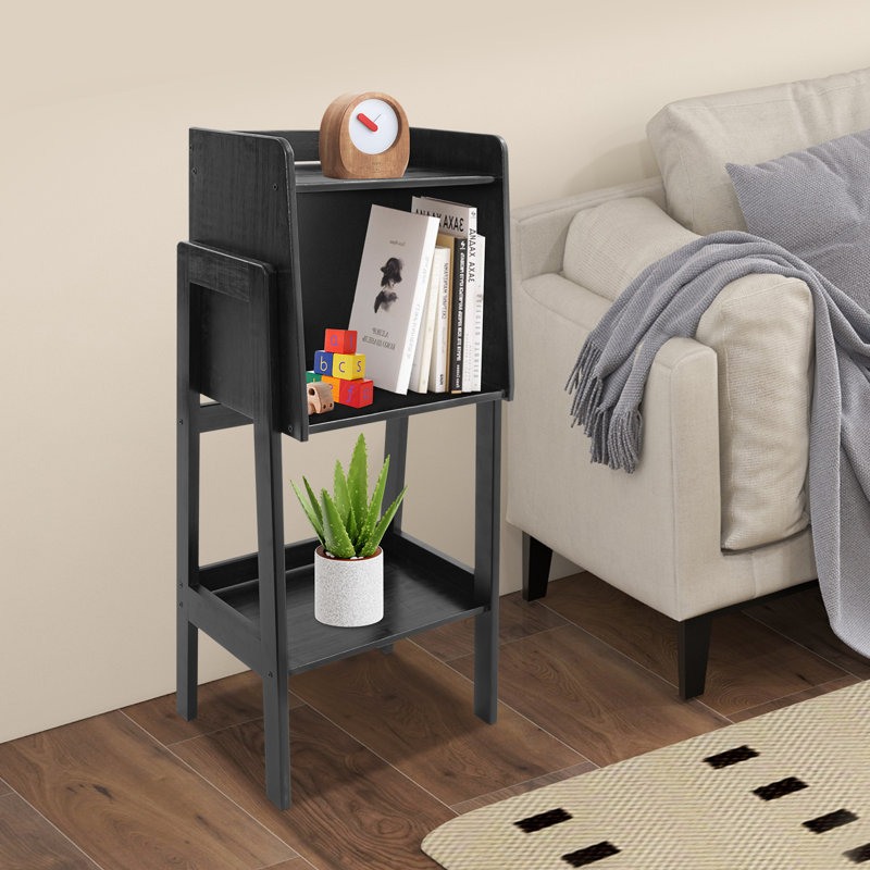2-Tier Side Table, Black