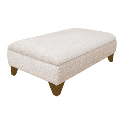 Elzy 104cm Wide Rectangle Solid Colour Ottoman with Storage
