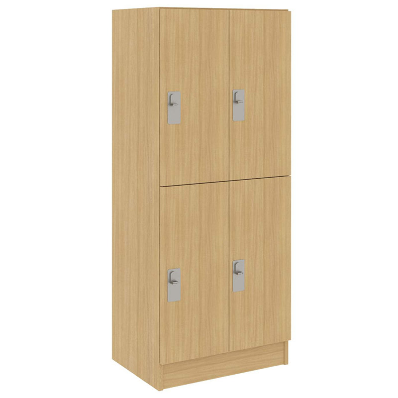 Armoire-penderie double à quatre compartiments avec porte, Chêne Door County