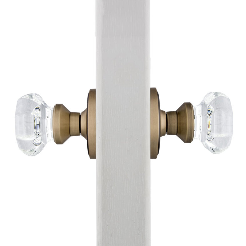 Classic Rosette with Waldorf Door Knob, Antique Brass, 2-3/8”