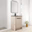 Meuble-lavabo autoportant de 24 po avec lavabo en céramique et 2 portes d'armoire à fermeture en douceur
