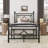 Ajayceon Metal Platform Bed Frame With Vintage-Style Headboard And Footboard-359913784-357881604