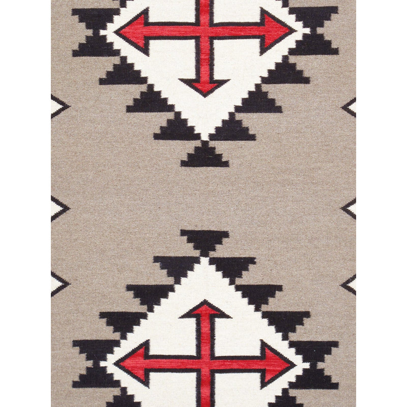 Canvello Reversible Wool Mocha Area Rug- 6'1'' X 9'