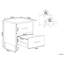 Kymarie 43cm W Steel Bedside Table-10180925