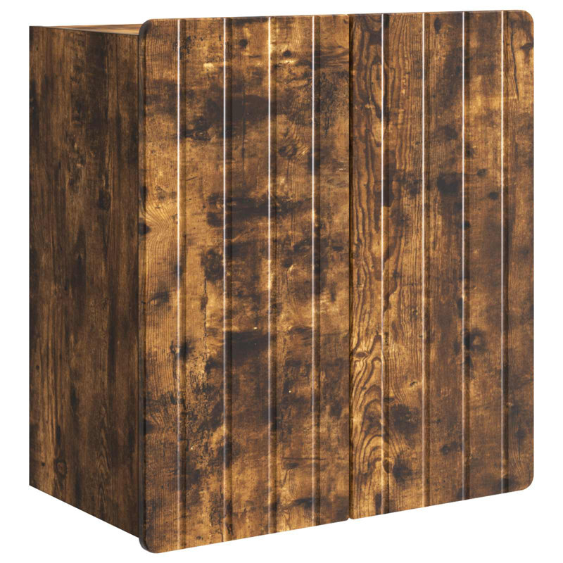 2 -Door Rectangle Accent Cabinet, Smoked Oak
