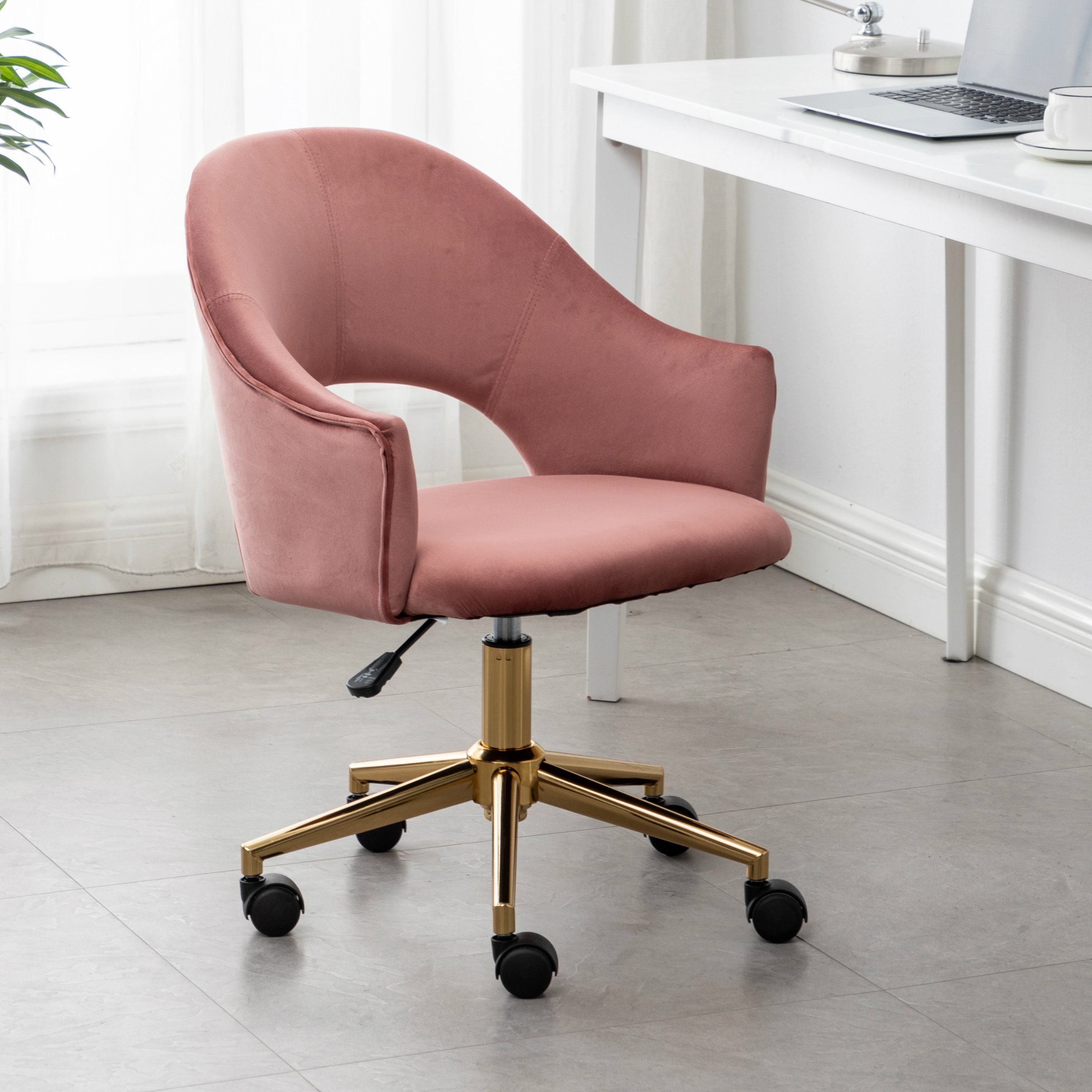 Everly Quinn Velvet Task Chair Wayfair