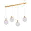4-Light Glass Kitchen Island Pendant
