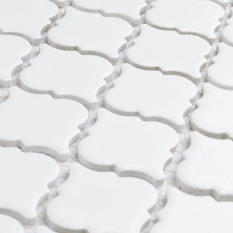 Hudson Tangier 2" x 2" Porcelain Grid Mosaic Wall & Floor Tile, Glossy White
