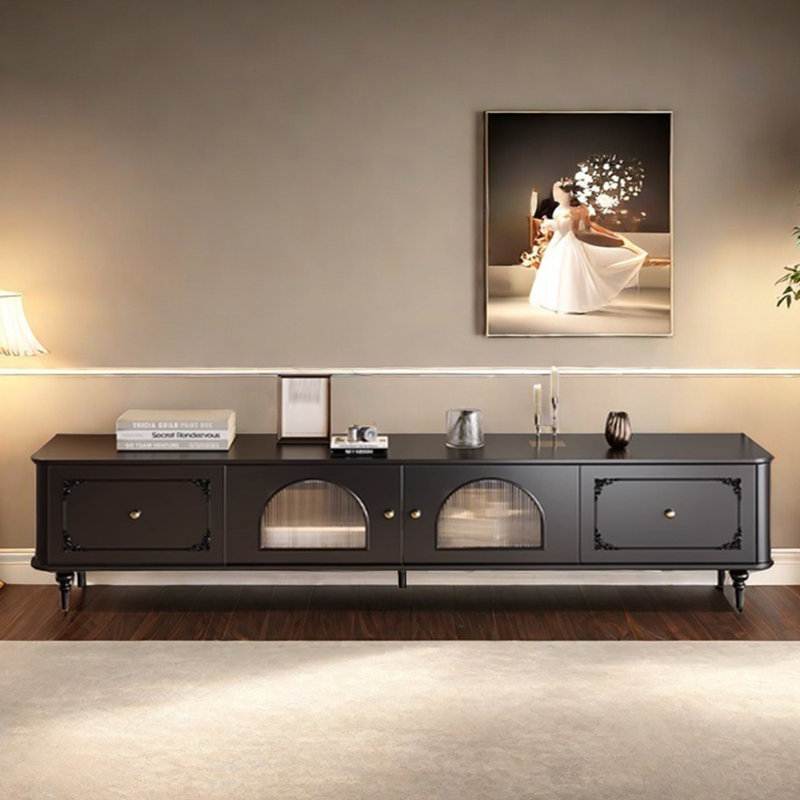 Meuble télé en bois franc français à conception simple, 94.48"
