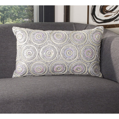 Herefordshire Sequined Cotton Throw Pillow