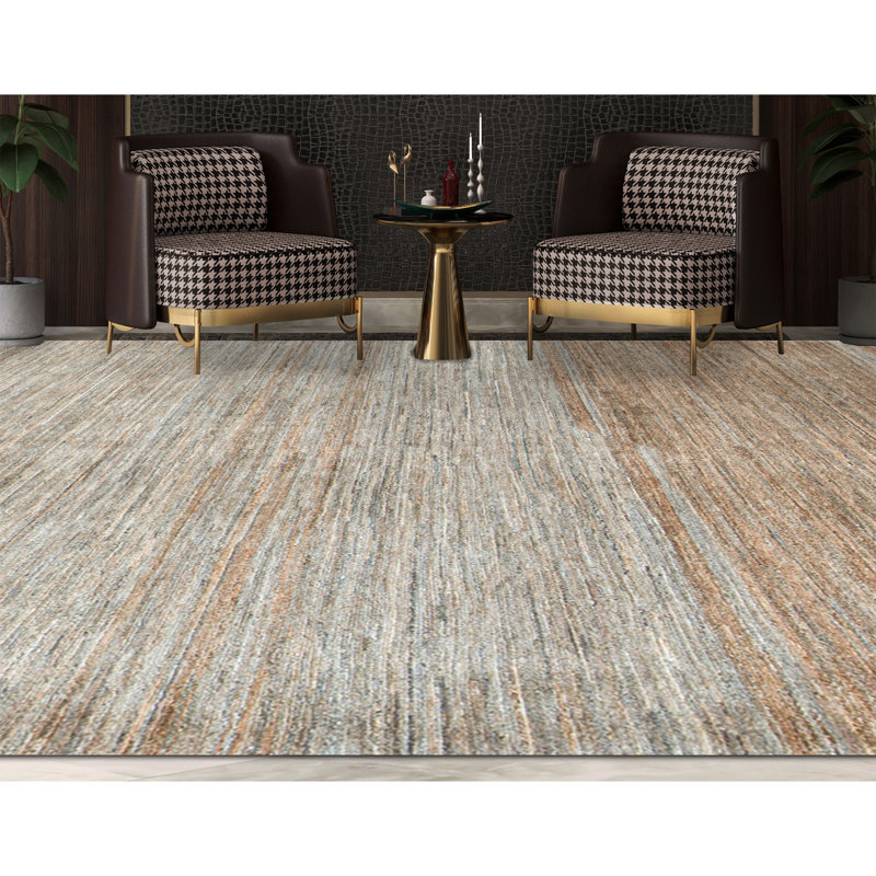 Hand-Knotted High-Quality Brown Area Rug