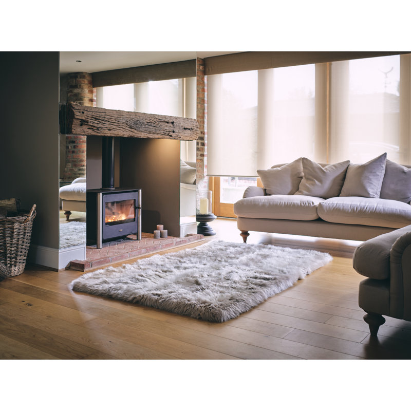 Solid Colour Sheepskin Shag 120cm X 180cm Area Rug
