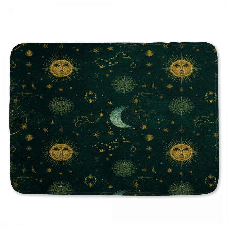 Tapis de bain Celestial Sun Moon Stars, L 24 po x L 17 po