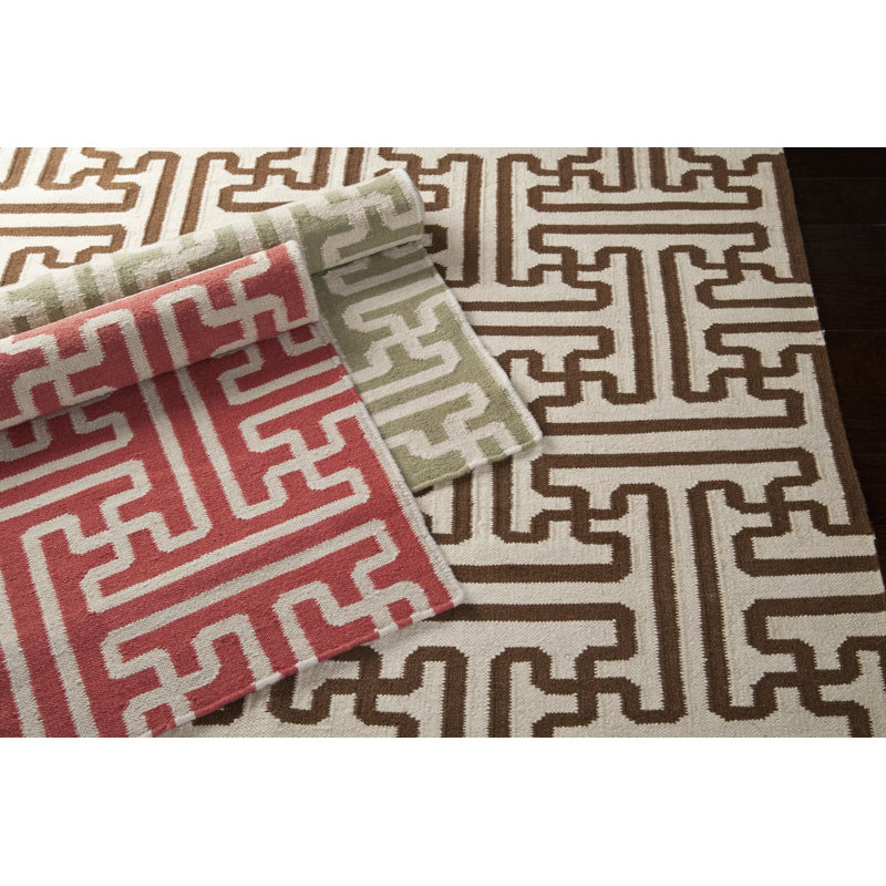 Berkley Flatweave Wool Geometric Indoor Rug, Rectangle 5' x 8'
