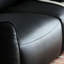 Canapé modulaire noir en cuir véritable-109102274