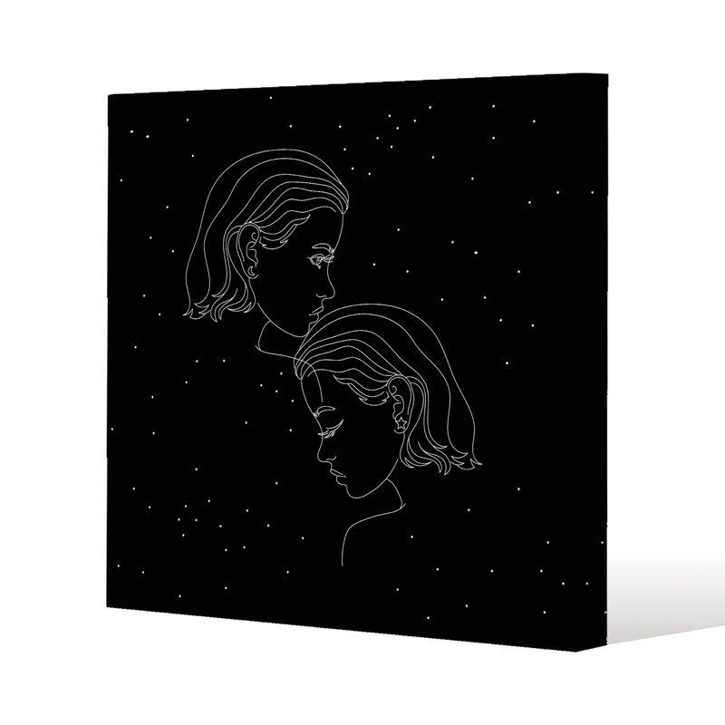 Gemini Zodiac Sign - Wrapped Canvas Print, 101cm H x 101cm W