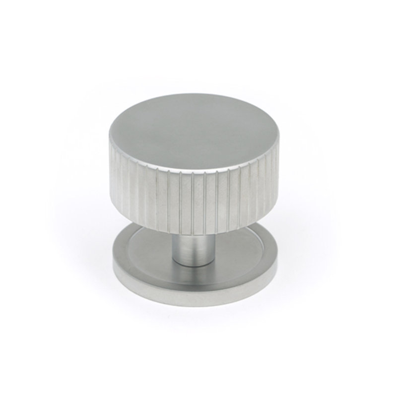 Matt Black Judd Cabinet Knob - 32Mm (Plain), 4 cm, Satin Chrome