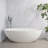 65.2 Inch Freestanding Solid Surface Soaking Bathtub