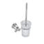 Ensemble de brosse de toilette en cristal 14 po x 7,1 po x 7,1 po, porte-gobelet mural et poignée polie (chrome)