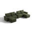 Canapé modulaire 4 places avec 2 repose-pieds et table de bout-800335376