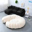 Canapé confortable à 3 places en tissu chenille avec repose-pieds