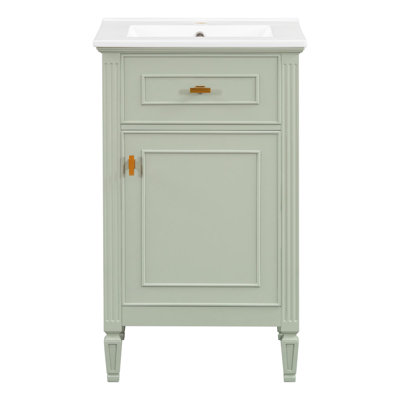 20"Freestanding Bathroom Vanity with Ceramic Sink
