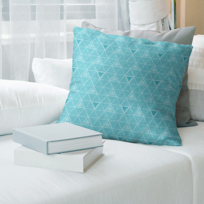 Housse de Coussin décoratif triangles dessinés à la main