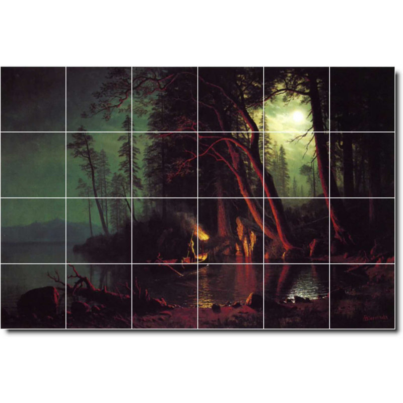 Carreau de céramique décorative 36 po x 24 po 6 po x 6 po, Paysage 449