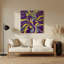 Abstrait figuratif 77, art mural en métal mauve-2041011598