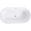 Baignoire de trempage autoportante en acrylique 63 po avec trop-plein et drain chromés, certifié Cupc L 63 po x l 31,1 po, blanc brillant 22A02-63