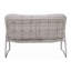 Canapé d'extérieur en métal avec coussin