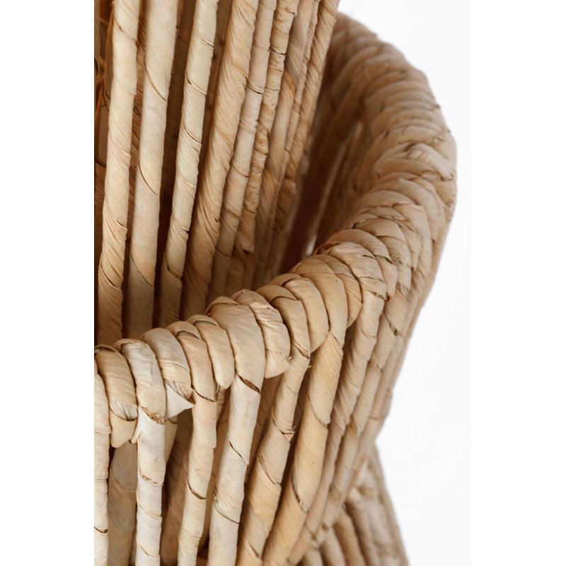 Antigua 20" Sconce in Natural Abaca, Polished Nickel