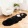 Soft Fluffy Black Faux Sheepskin Area Rug