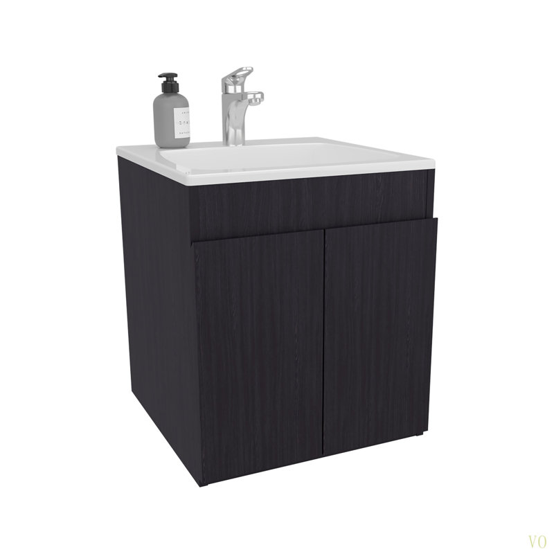 Meuble-lavabo de salle de bain H 20,8 po, 2 portes - Salle de bain