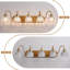 Applique murale 5 lumières Mid-Century en verre cristal, luminaire de salle de bain vintage mat-128971912