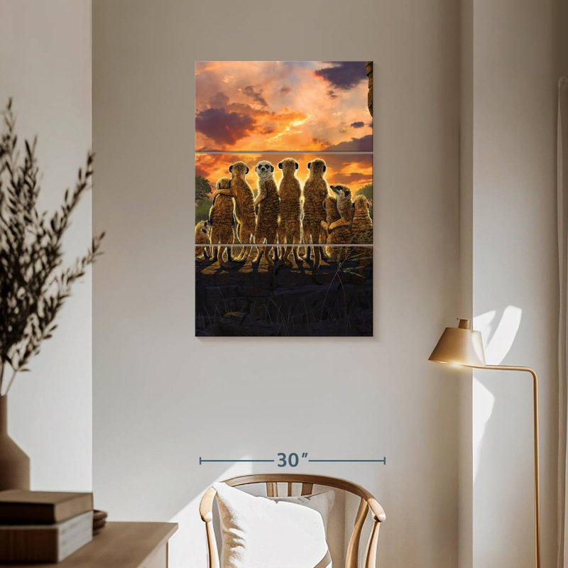 Brampt Meerkats, 57" H x 36" W