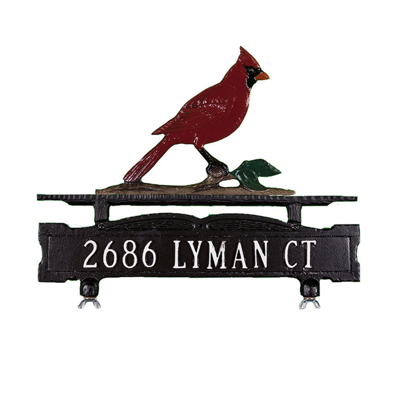 1-Line Mailbox Sign, Natural, Yes