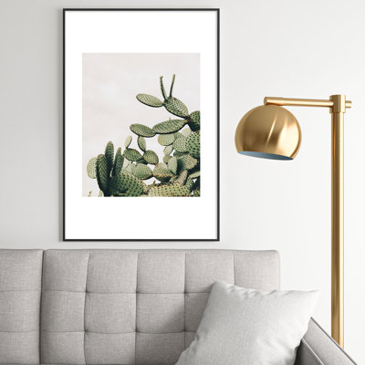 Cactus sur un ciel bleu - impression d'un seul cadre photo