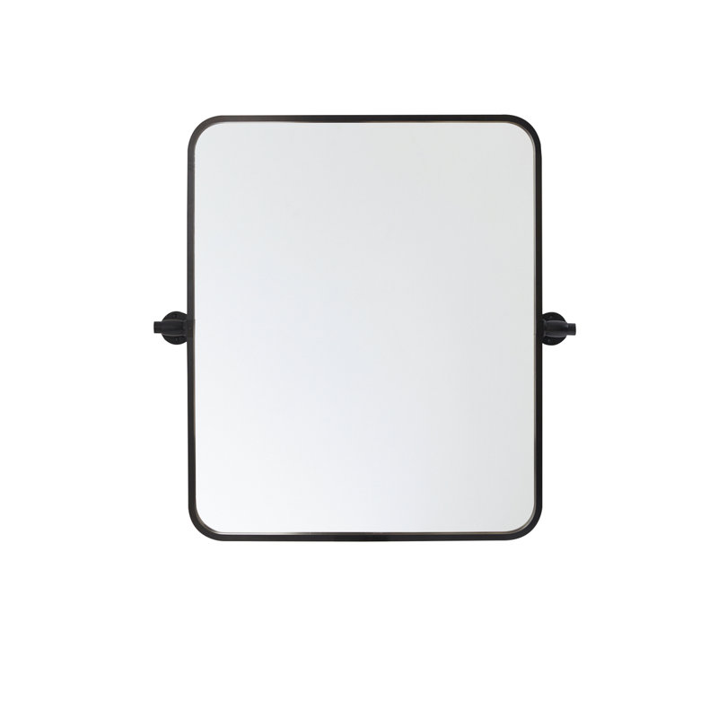 Belfield Metal Wall Mirror, Black, 20" x 24"