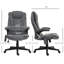 Fauteuil de bureau à 6 points de massage vibrant gris foncé - chauffant, inclinable, rembourré, réglable et chauffant