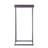  Contemporary 25" Silver and Gray C-Shaped Expandable End Table