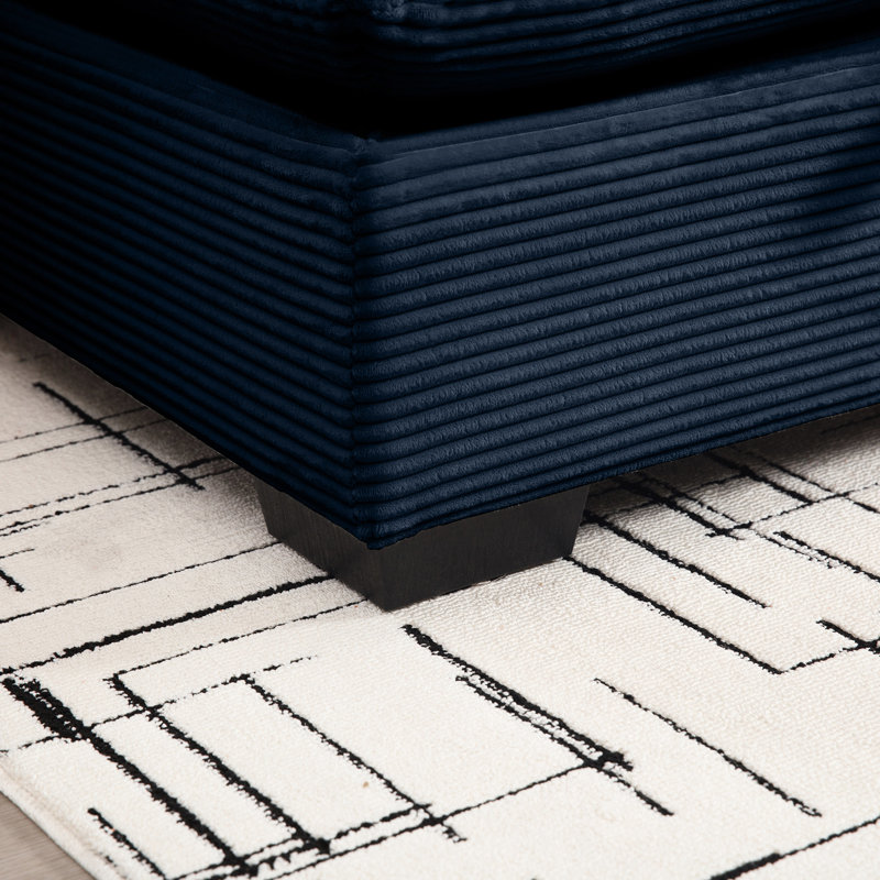 Fauteuil d'appoint Blue Corduroy, Bleu