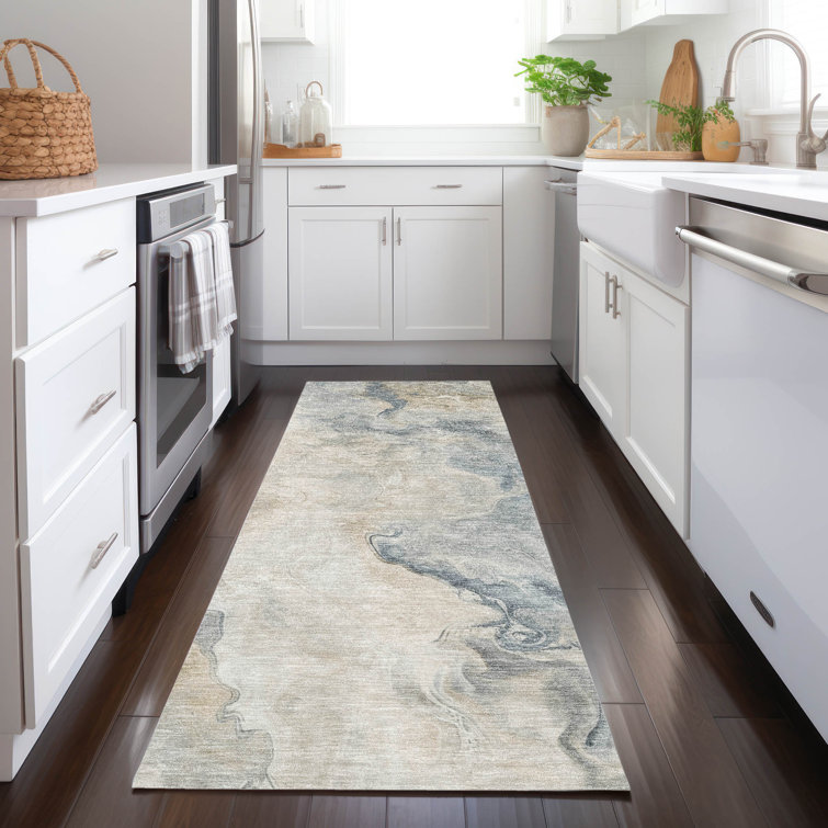 Machine Washable Indoor/Outdoor Cinead ACN1680 Beige Rug