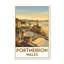 Portmeirion, Wales - Romantic Travel Poster And Art Print Of The Italianate Seaside Village. Giclee Print On Wrapped Canvas. Wall Art, Home Decor - Cities & Towns, Wales - Wrapped Canvas Print-2139663319