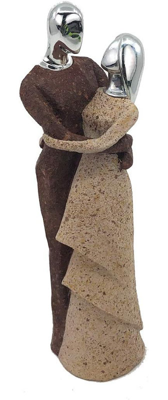 Figurine décorative, souvenir, beige et brun Victoria Bella 6,5 "" Lovers "