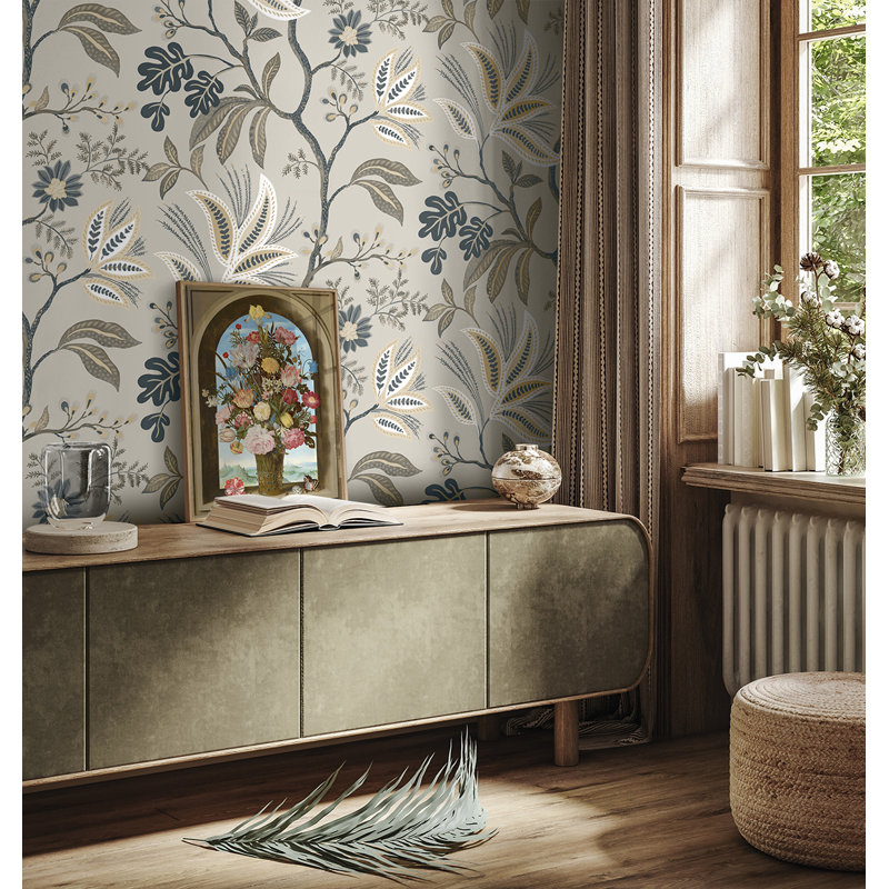 Seabrook Designs Lakeside Addiston Non-Woven Unpasted Wallpaper, Grey/Beige/Ivory