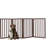 PETMAKER Pet Gate - 4-Panel Indoor Freestanding Pet Fence – 73x24 inch Foldable Dog Fence for Stairs, Hallways, Doorways – Portable Expandable Wooden/Plastic Barrier, No Installation Needed (Brown)-126392422-44859695