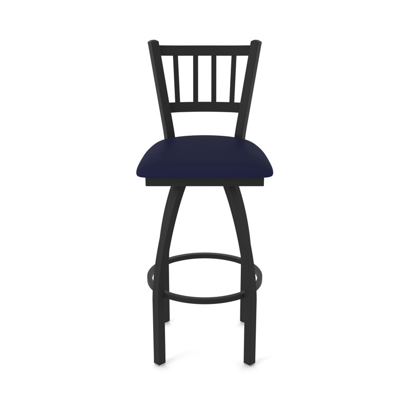 Tabouret pivotant 810 Contessa, Noir froissé, Tabouret de comptoir (siège d'une hauteur de 25 p, Crépuscule Canter