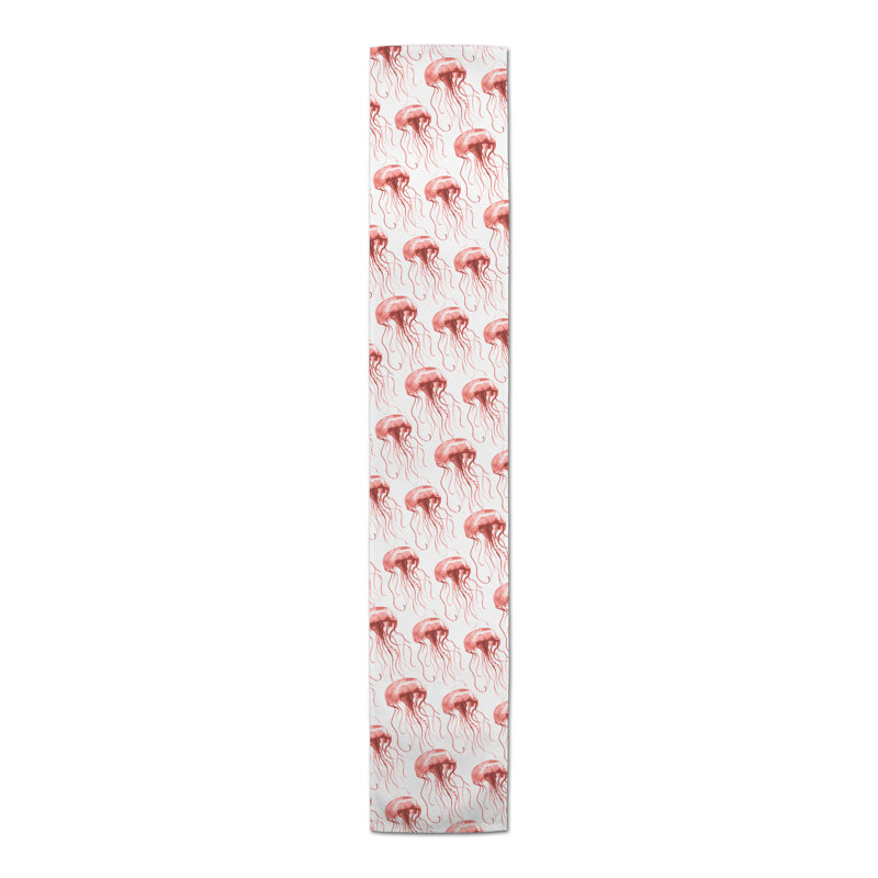 Aytana Rectangle Polyester Table Runner, Coral, 72'' x 16''